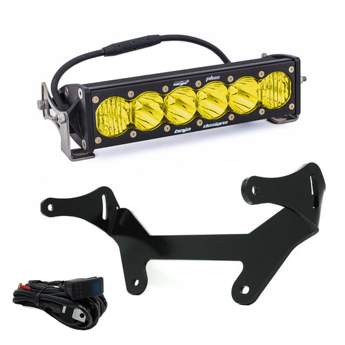 Barra de luz LED Baja Designs Can-Am OnX6+ LED 10 Inch Shock Mount Light Bar Kit - Can-Am 2017-24 Maverick X3 (Light Pattern: Driving/Combo, Color: Baja Amber)