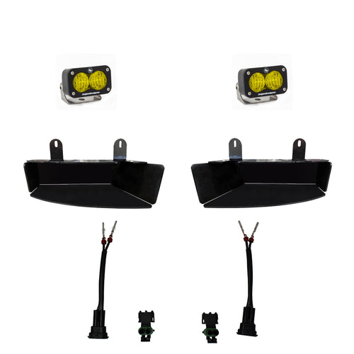 Kit de luces/faros de niebla Baja Designs RAM S2 Sport Fog Pocket Light Kit - RAM 2019-2026 2500/3500 (Light Pattern: Wide Cornering, Color: Baja Amber)