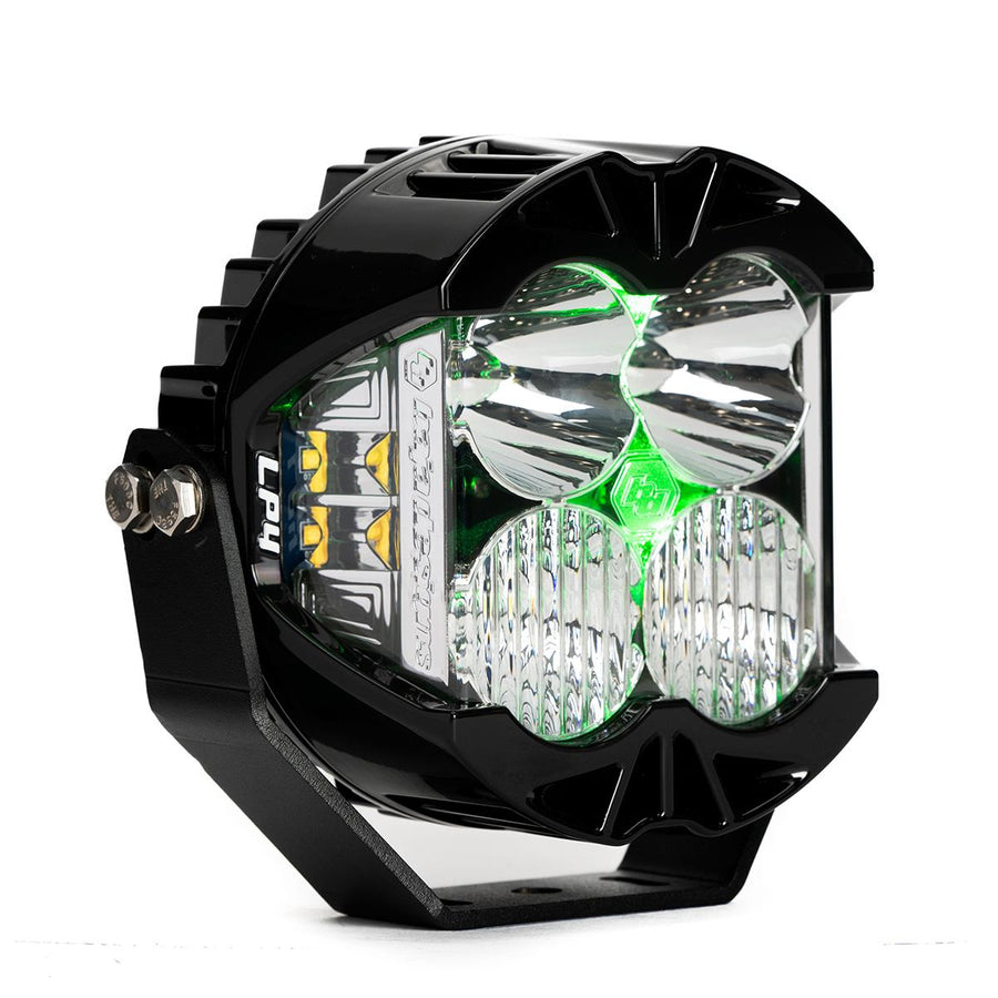 Luz auxiliar LED Baja Designs LP4 Pro LED Auxiliary Light Pod - Universal (Light Pattern: Driving/Combo, Color: Clear, Backlight: Green)