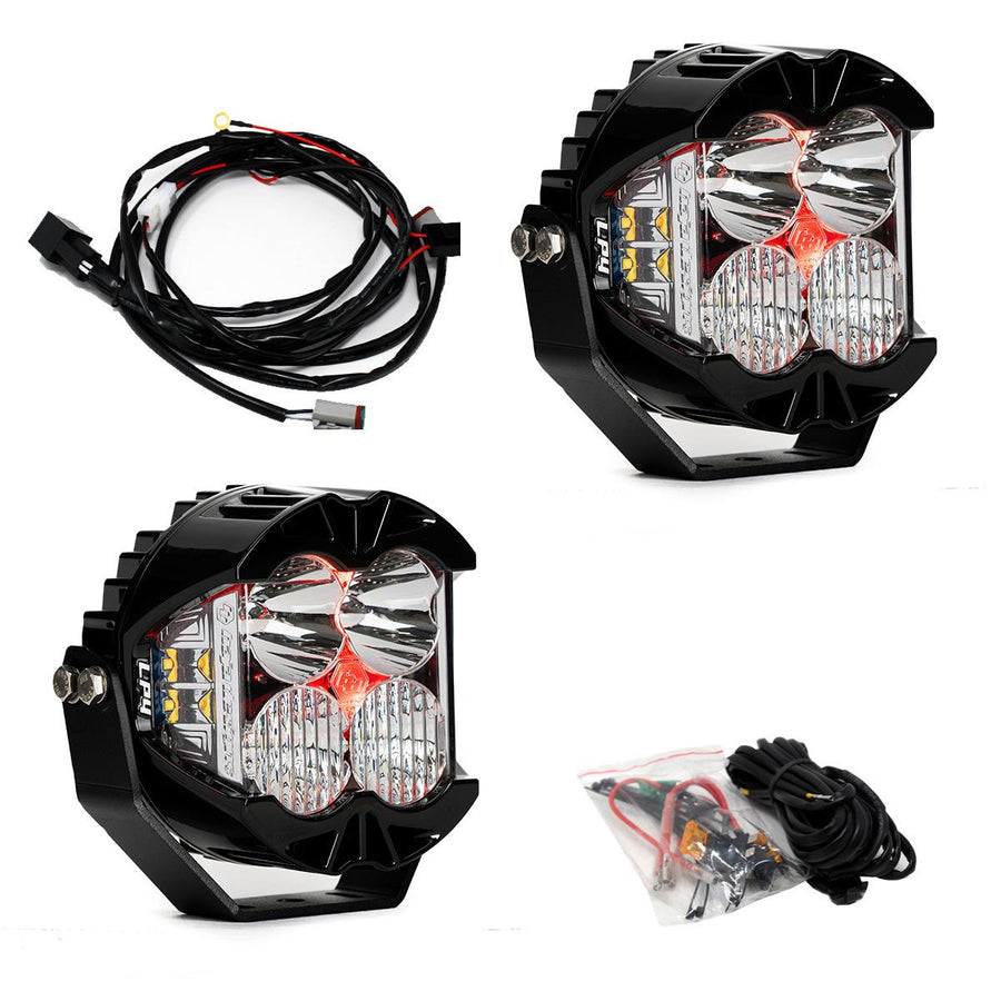 Luz auxiliar LED Baja Designs LP4 Pro LED Auxiliary Light Pod Pair - Universal (Light Pattern: Driving/Combo, Color: Clear, Backlight: Red)