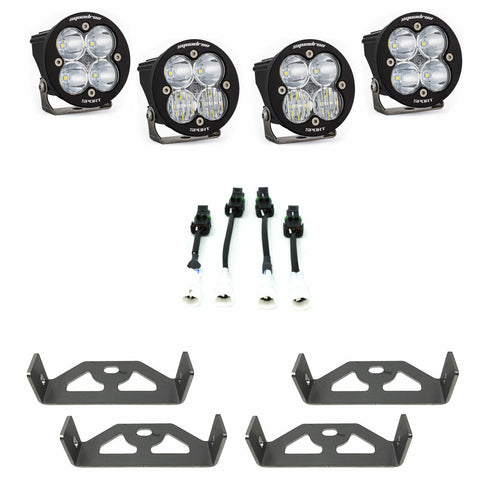 Luz auxiliar LED Baja Designs Yamaha Squadron-R Sport Headlight Kit - Yamaha 2016-2025 YXZ (Light Pattern: Multi-Pattern, Color: Clear)