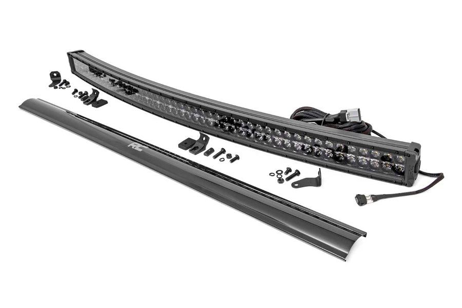Barra LED Rough Country 50" Serie Black Curveada Dual DRL Blanco