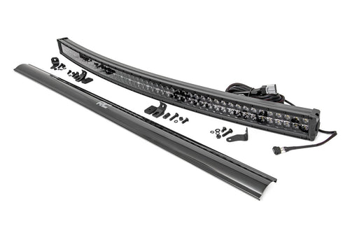 54 Inch LED Serie Negro Light Bar | Curvo | Dual Row | Blanco Frío DRL