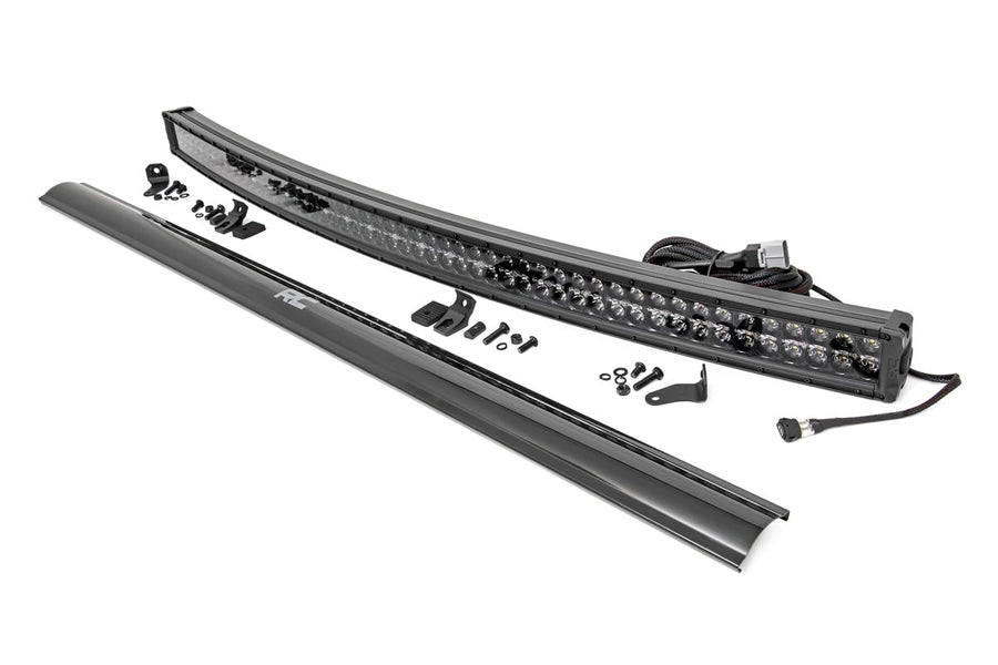 54 Inch LED Serie Negro Light Bar | Curvo | Dual Row | Blanco Frío DRL