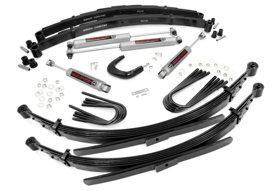 Kit de Elevación de 4 Pulgadas | 52 Inch RR Resortes | Chevy/GMC 3/4 Ton Suburban/C25/K25 Truck (77-87)
