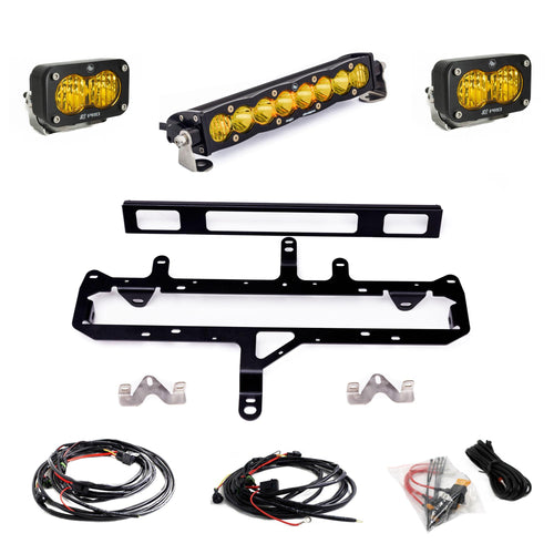 Barra de luz LED Baja Designs S8 10-inch/S2 Pro Grille Light Kit - 2024-2026 Toyota Tacoma; TRD Pro (Light Pattern: Multi Pattern, Color: Baja Amber)