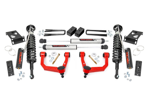 Kit de Elevación de 3.5 Pulgadas | Rojo Brazo de Control Superior | Vertex/V2 | Toyota Tacoma 2WD/4WD (2005-2023)