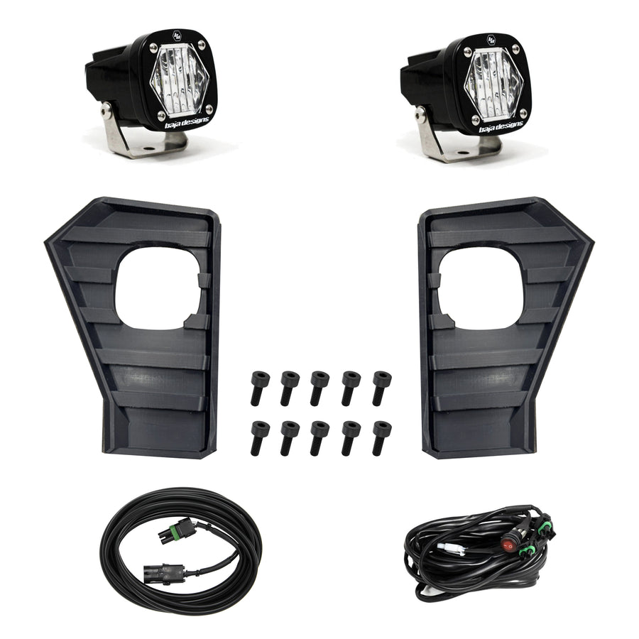 Luz auxiliar LED Baja Designs Toyota S1 Vent Kit - 2024-2026 Toyota Tacoma (Light Pattern: Wide Cornering, Color: Clear)