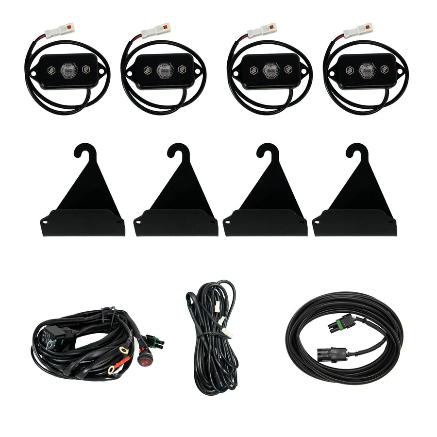 Accesorio de iluminacion Baja Designs Toyota Bed Rail Cargo Light Kit - 2005-On Toyota Tacoma; 2007-On Toyota Tundra (Color: Red)