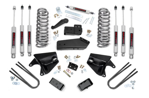Kit de Elevación de 4 Pulgadas | Quad Amortiguadores Delanteros | Bloques Traseros | Ford F-150 4WD (80-96)