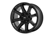Rough Country 81 Serie Rin | Una Pieza | Negro Semi Brillante | 20x10 | 6x135 | -19mm