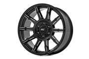 Rough Country 83 Serie Rin | Una Pieza | Negro Brillante | 20x9 | 6x135 | -12mm