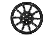 Rough Country 83 Serie Rin | Una Pieza | Negro Brillante | 17x9 | 6x135 | +0mm