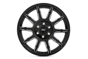 Rough Country 83 Serie Rin | Una Pieza | Negro Brillante | 20x9 | 8x180 | -12mm