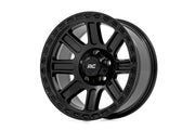 Rough Country 84 Serie Rin | Negro Brillante | 18x8.5 | 6x5.5 | +0mm