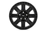 Rough Country 84 Serie Rin | Negro Brillante | 17x8.5 | 6x135 | +0mm