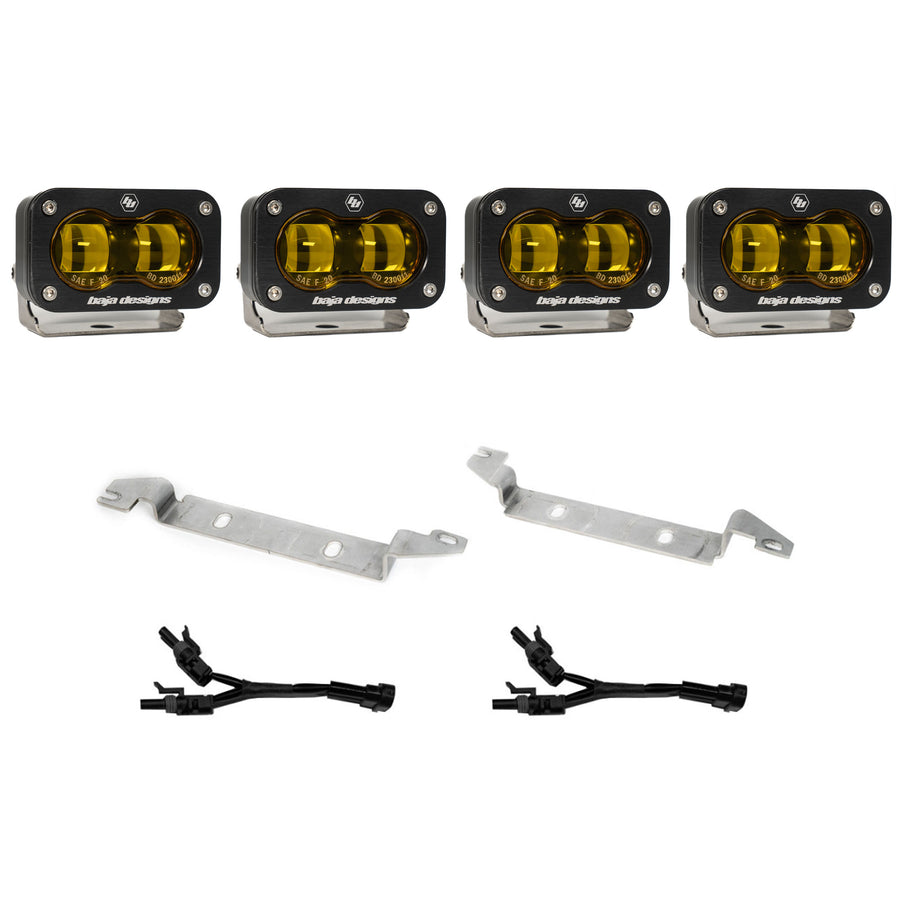 Kit de luces/faros de niebla Baja Designs S2 SAE OEM Fog Light Replacement Kit - 2025-2026 Toyota 4Runner, Non-TRD Pro (Light Pattern: SAE Fog, Color: Baja Amber)