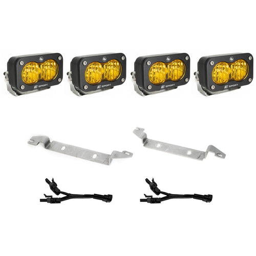 Kit de luces/faros de niebla Baja Designs S2 Sport OEM Fog Light Replacement Kit - 2025-2026 Toyota 4Runner, Non-TRD Pro (Light Pattern: Wide Cornering, Color: Baja Amber)