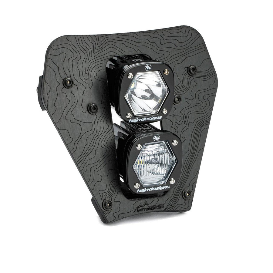 Luz auxiliar LED Baja Designs KTM Dual S1 "Gemini" (D/C) LED Headlight Kit - 2024-2026 KTM XCF-W, XC-W (Light Pattern: Multi Pattern, Color: Clear)