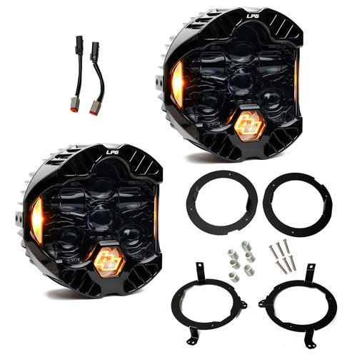 Luz Auxiliar LED Baja Designs DOT LP6 LED Headlight Kit | Jeep 2018-2026 Wrangler JL; 2020-2026 Gladiator JT; NOTE conLED Headlights