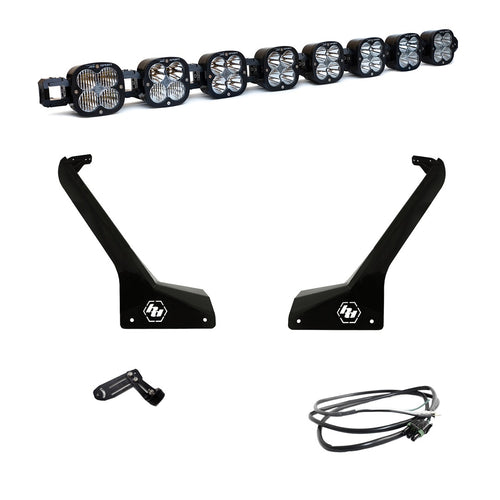 Luz Auxiliar LED Baja Designs Jeep JL/JT 8XL Linkable Roof kit de soporte de luces | Jeep 2020-2026 Gladiator; 2018-2026 Wrangler JL; Exc. Rubicon 392, Mojave, 4xE (Model: XL Sport Linkable, Light Pattern: Multi Pattern, Color: Clear, Wiring Type: Upfitte