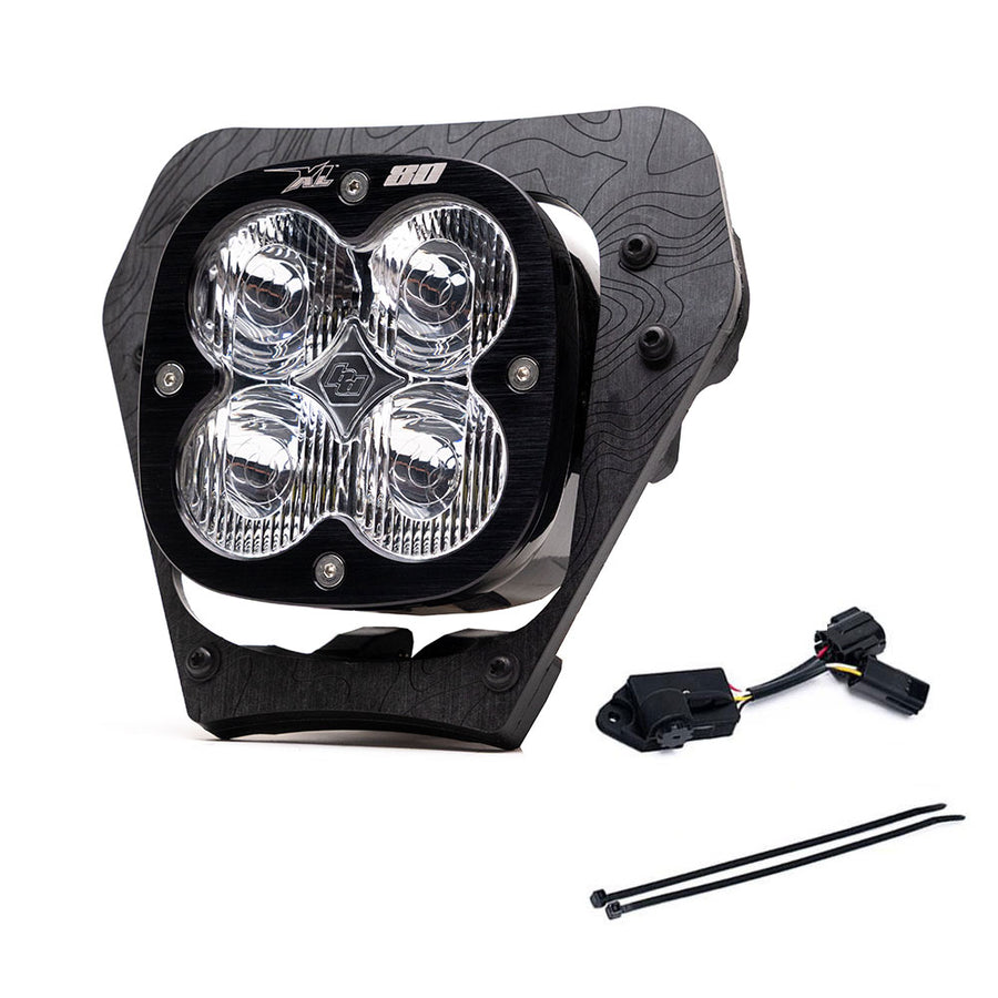 Luz auxiliar LED Baja Designs KTM XL80 (D/C) Headlight Kit /w Dimmer - KTM 2024-2026 350 EXC-F;500 EXC-F; 450 XCF-W; 350 XW-F; 500 XW-F (Light Pattern: Trail, Color: Clear)