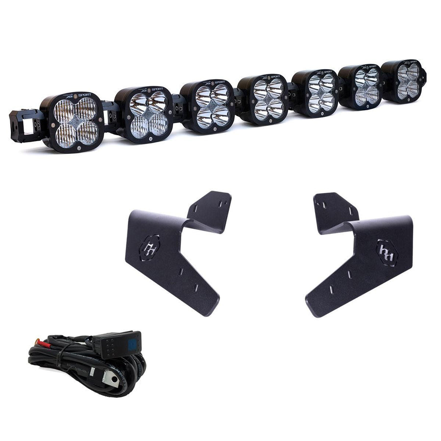 Luz auxiliar LED Baja Designs Can-Am Maverick R 7XL Linkable Roof Mount Kit - Can-Am Maverick R 2024-2026 (Light Pattern: Multi Pattern, Model: XL Sport Linkable, Color: Clear)