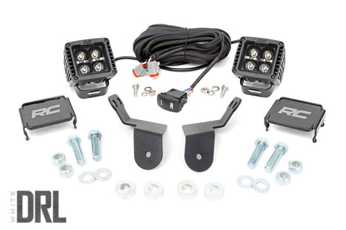 Kit de Luces LED | Montaje en Jaula | 2" Negro Pair | Blanco DRL | Honda Pioneer 1000/Pioneer 1000-6