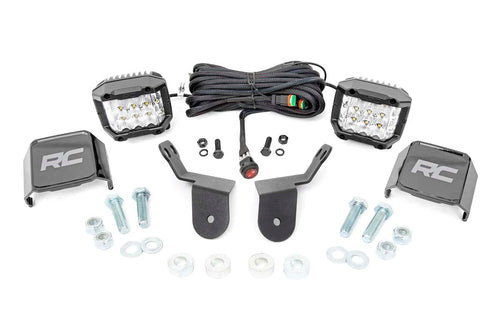 Kit de Luces LED | Montaje en Jaula | 2" Cromado Pair | Ángulo Amplio | Honda Pioneer 1000