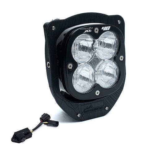 Luz auxiliar LED Baja Designs XL40 (D/C) LED Headlight Kit w/ Dimmer - Husqvarna FE-S/FE-W/FE/TE ('24-26) (Light Pattern: Trail, Color: Clear)