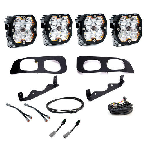 Kit de luces/faros de niebla Baja Designs Squadron 2.0 Pro Dual Fog Pocket Light Kit - Ford 2023-26 F-250/350 Super Duty (Lens Pattern: Multi Pattern, Color: Clear, Wiring Type: Upfitter)