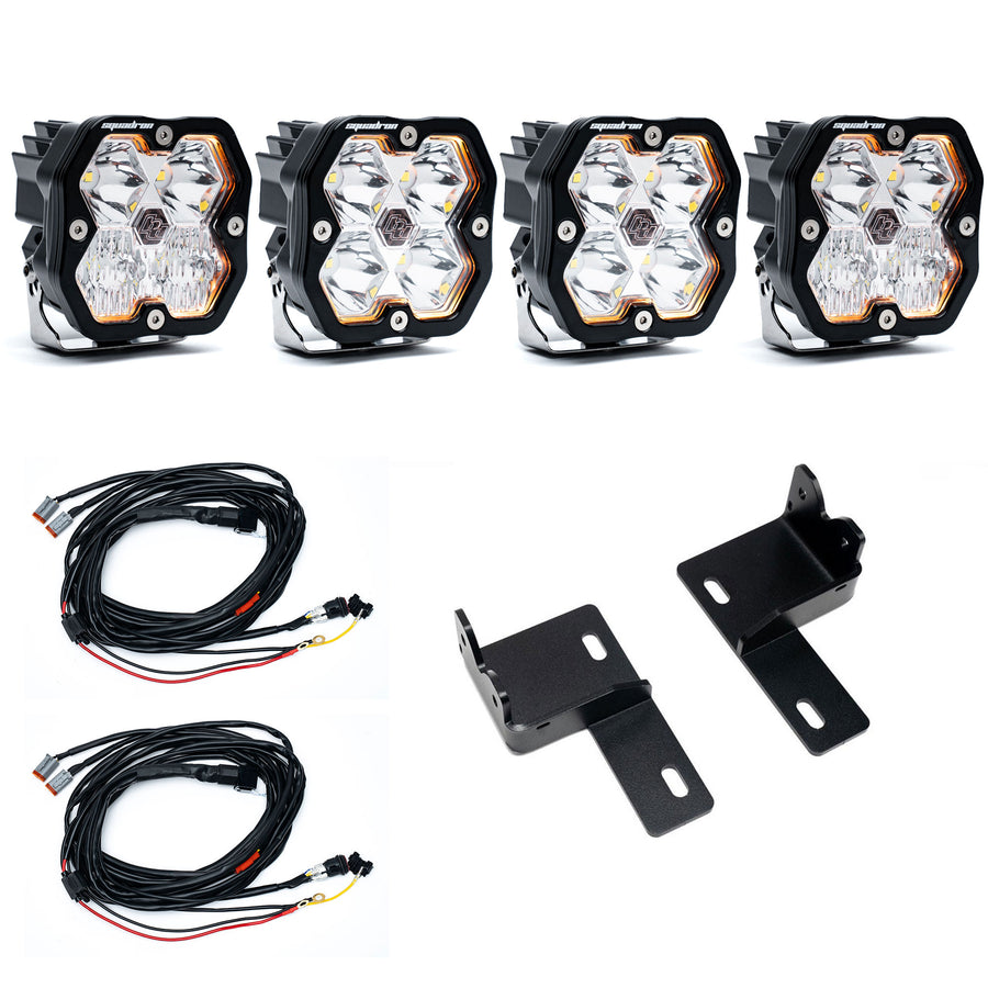 Luz auxiliar LED Baja Designs Squadron 2.0 Sport Behind-the-Grille Light Kit - Toyota 2025-26 4Runner (Lens Pattern: Multi Pattern, Lens Color: Clear)