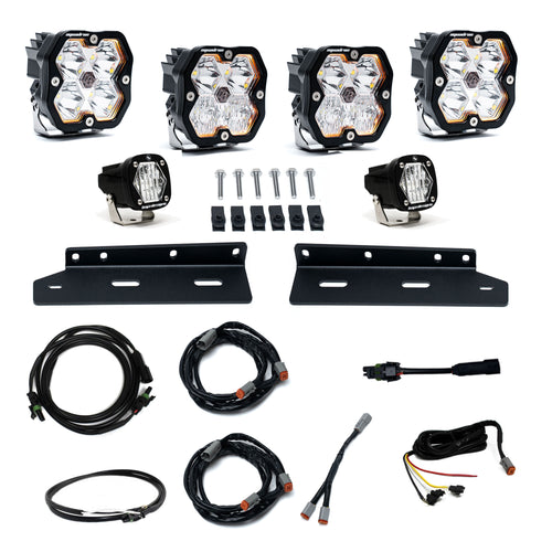 Kit de luces/faros de niebla Baja Designs Squadron 2.0 Sport/S1 Fog Pocket Light Kit - Ford 2021-26 F-150 Raptor (Lens Pattern: Multi Pattern, Lens Color: Clear)