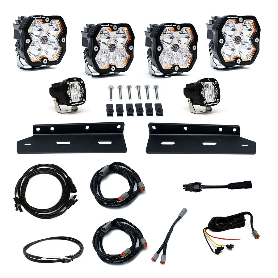 Kit de luces/faros de niebla Baja Designs Squadron 2.0 Sport/S1 Fog Pocket Light Kit - Ford 2021-26 F-150 Raptor (Lens Pattern: Multi Pattern, Lens Color: Clear)