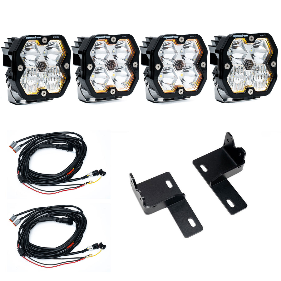 Luz auxiliar LED Baja Designs Squadron 2.0 Pro Behind-the-Grille Light Kit - Toyota 2025-26 4Runner (Lens Pattern: Multi Pattern, Lens Color: Clear)