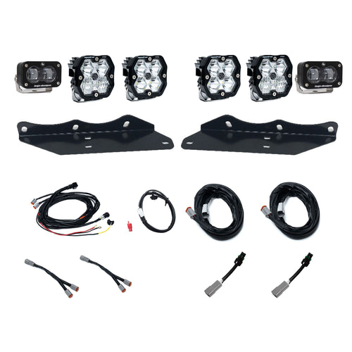 Kit de luces/faros de niebla Baja Designs Squadron 2.0 Pro/S2 SAE "Pro" Fog Pocket Light Kit - Ford 2017-20 F-150 Raptor (Lens Pattern: Multi Pattern, Color: Clear)