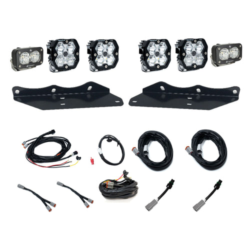 Kit de luces/faros de niebla Baja Designs Squadron 2.0 Pro/S2 Sport Fog Pocket Light Kit - Ford 2017-20 F-150 Raptor (Lens Pattern: Multi Pattern, Color: Clear)