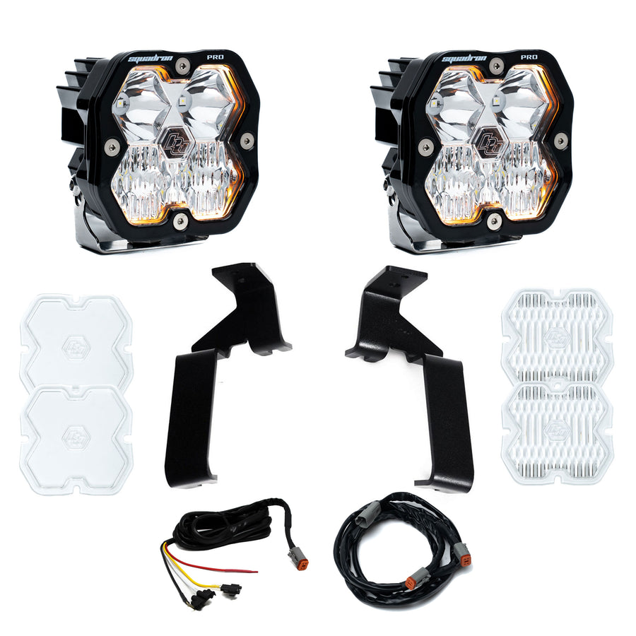 Kit de luces para pilar A Baja Designs Squadron 2.0 Pro A-Pillar Light Kit - Ford 2021-26 F-150 Raptor, 2024-26 F-150 Raptor 37/R (Lens Pattern: Driving Combo, Lens Color: Clear)