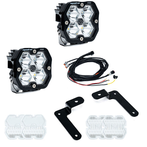 Kit de Luces A-Pillar Baja Designs Squadron 2.0 Pro A-Pillar Light Kit | Jeep 2018-26 Wrangler JL; 2020-26 Gladiator JT