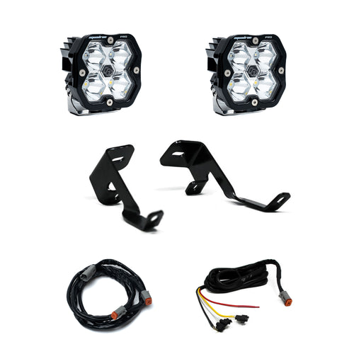 Kit de luces para pilar A Baja Designs Squadron 2.0 Pro A-Pillar Light Kit - Ford 2015-20 F-150; 2017-20 F-150 Raptor (Lens Pattern: Spot, Color: Clear)