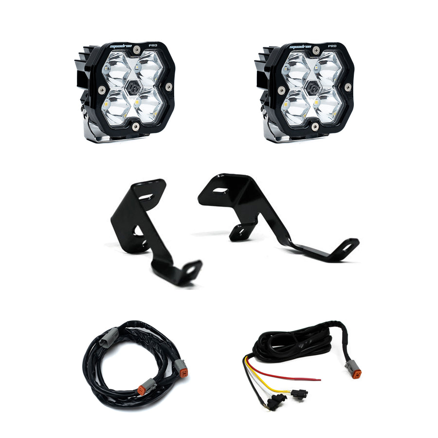 Kit de luces para pilar A Baja Designs Squadron 2.0 Pro A-Pillar Light Kit - Ford 2015-20 F-150; 2017-20 F-150 Raptor (Lens Pattern: Spot, Color: Clear)