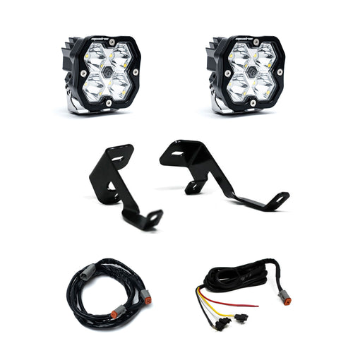 Kit de luces para pilar A Baja Designs Squadron 2.0 Sport A-Pillar Light Kit - Ford 2015-20 F-150; 2017-20 F-150 Raptor (Lens Pattern: Spot, Color: Clear)