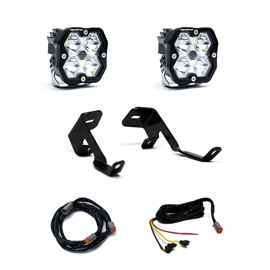 Kit de luces para pilar A Baja Designs Squadron 2.0 Sport A-Pillar Light Kit - Ford 2015-20 F-150; 2017-20 F-150 Raptor (Lens Pattern: Spot, Color: Clear)