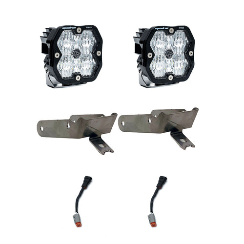 Kit de luces/faros de niebla Baja Designs Squadron 2.0 Pro Fog Pocket LIght Kit - Ford 1999-10 F-250/350 Super Duty (Lens Pattern: Wide Cornering, Color: Clear)
