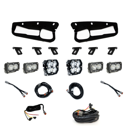 Kit de Faros de Niebla Baja Designs Squadron 2.0 Pro/Dual S2 Sport Fog Pocket Light Kit | Ford 2021-26 Bronco; 2022-24 Bronco Raptor; Note: con Steel Bumper