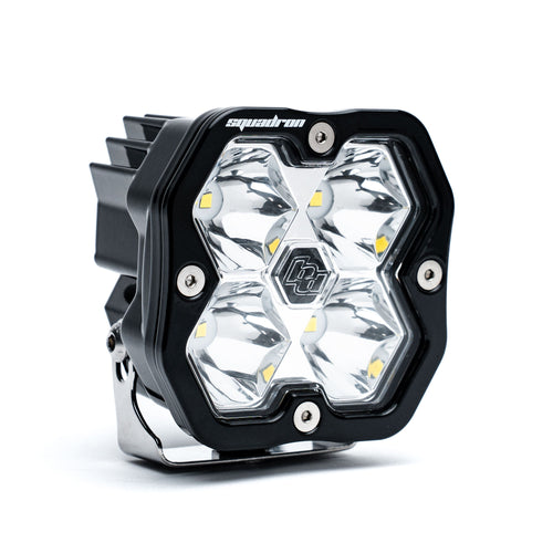 Luz auxiliar LED Baja Designs Squadron 2.0 Sport Black LED Auxiliary Light Pod - Universal (Light Pattern: Spot, Color: Clear)