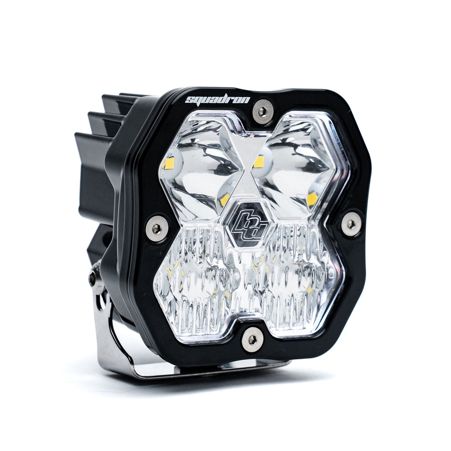 Luz auxiliar LED Baja Designs Squadron 2.0 Sport Black LED Auxiliary Light Pod - Universal (Light Pattern: Driving/Combo, Color: Clear)