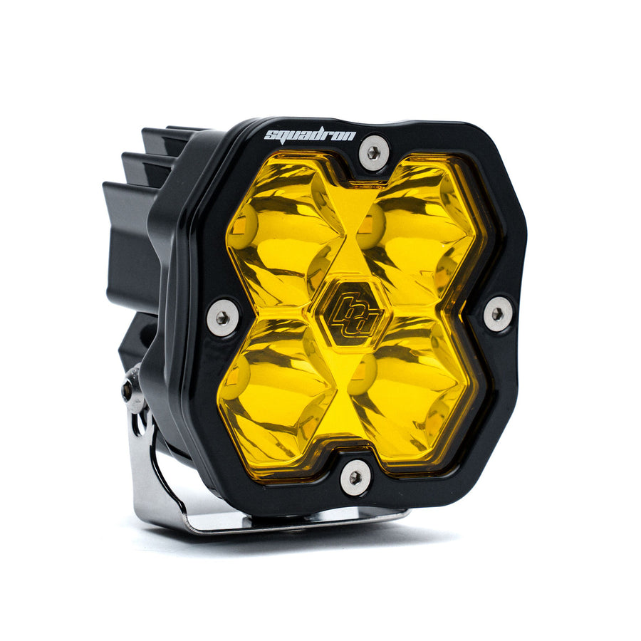 Luz auxiliar LED Baja Designs Squadron 2.0 Sport Black LED Auxiliary Light Pod - Universal (Light Pattern: Spot, Color: Baja Amber)