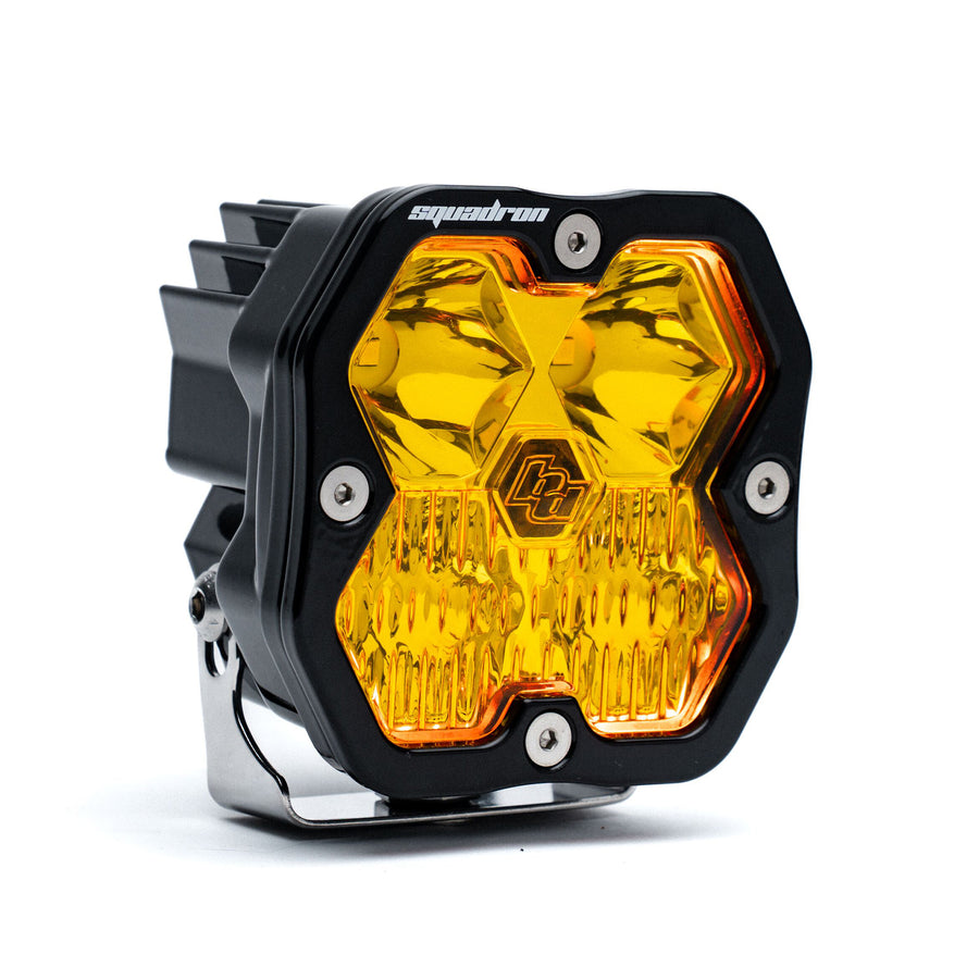 Luz auxiliar LED Baja Designs Squadron 2.0 Sport Black LED Auxiliary Light Pod - Universal (Light Pattern: Driving/Combo, Color: Baja Amber)