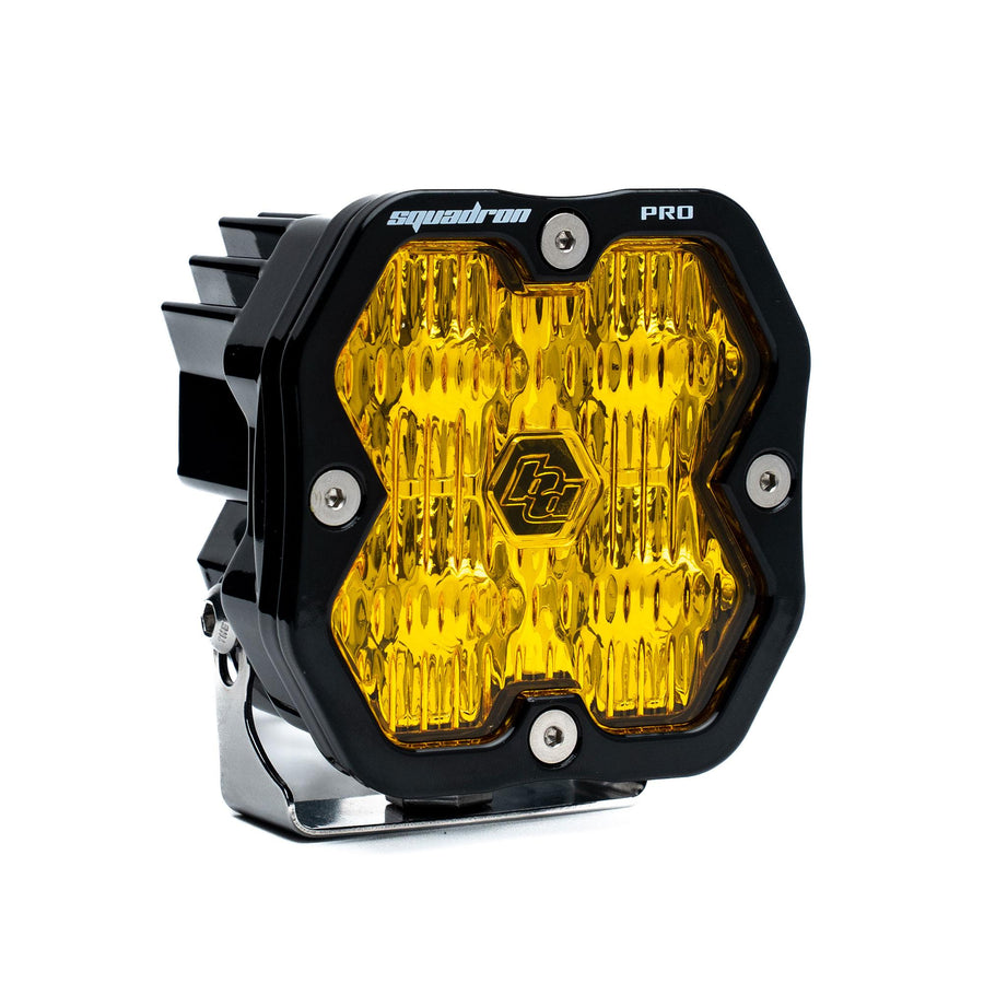 Luz auxiliar LED Baja Designs Squadron 2.0 Pro Black LED Auxiliary Light Pod - Universal (Light Pattern: Wide Cornering, Color: Baja Amber)